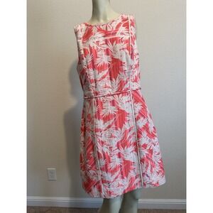 Women's Neon Pink and Cream Textured Dress by  J.Crew, Sz: 10 (b13)